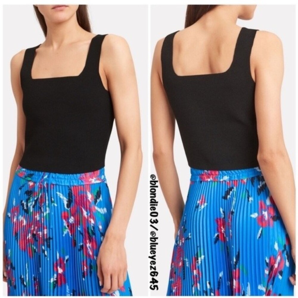 A.L.C. Victoria Black Knit Tank Top L - Picture 2 of 5